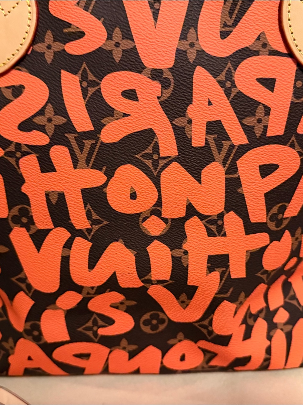 Louis Vuitton Orange Graffiti Monogram Shopper Tote